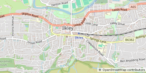 Map of Ilkley, West Yorkshire