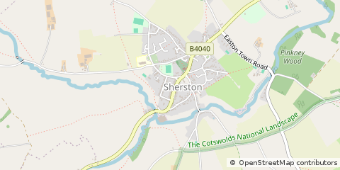 Map of Malmesbury, Wiltshire