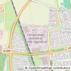 Map of Camperdown Industrial Estate, Newcastle Upon Tyne