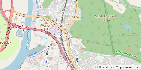 Map of Neath, West Glamorgan