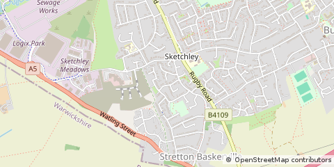 Map of Hinckley, Leicestershire