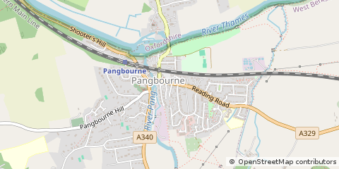 Map of Pangbourne, Berkshire