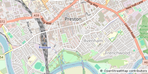 Map of Preston, Lancashire