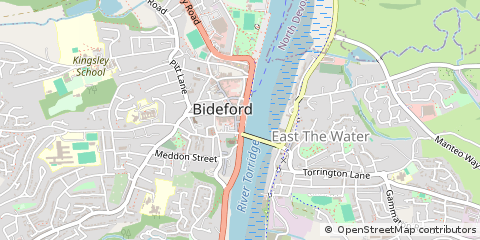 Map of Bideford, Devon