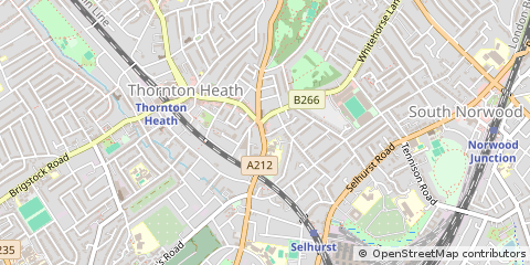 Map of Thornton Heath
