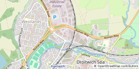 Map of George Baylis Road Droitwich, Worcestershire