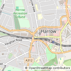 Map of Harrow, Middlesex