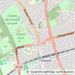 Map of Sutton, Surrey
