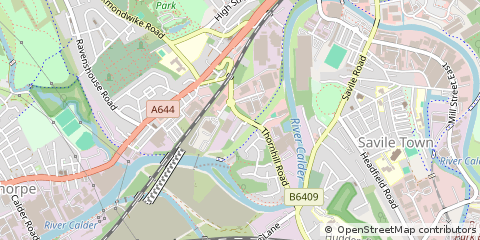 Map of Dewsbury, West Yorkshire