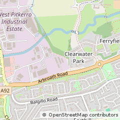 Map of Dundee, Angus