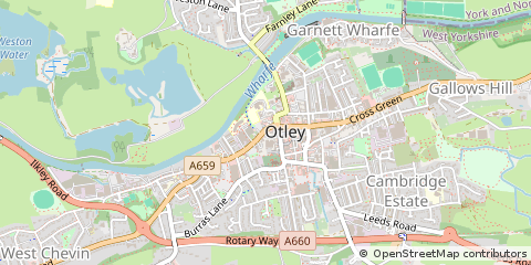Map of Otley, West Yorkshire