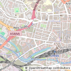 Map of Leeds, West Yorkshire