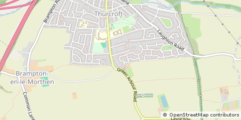 Map of Rotherham, South Yorkshire