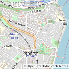 Map of Penarth, Vale of Glamorgan