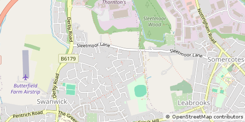 Map of Alfreton, Derbyshire