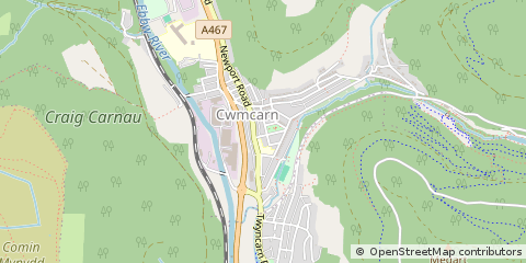 Map of Cross Keys, Gwent