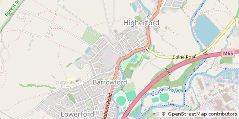 Map of Barrowford, Lancashire