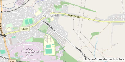 Map of Bridgend