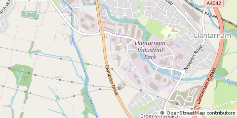 Map of Cwmbran, Gwent