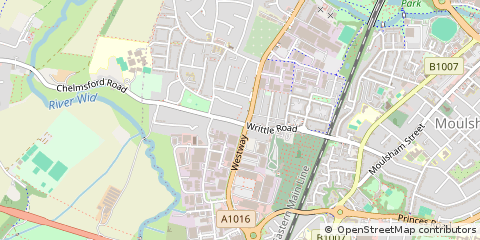 Map of Chelmsford, Essex
