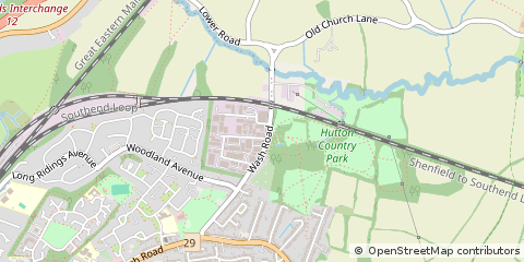 Map of Brentwood, Essex