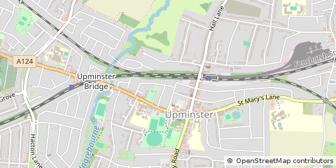 Map of Upminster, Essex