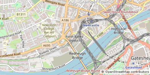 Map of Newcastle Upon Tyne