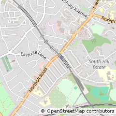Map of Harrow, Middlesex