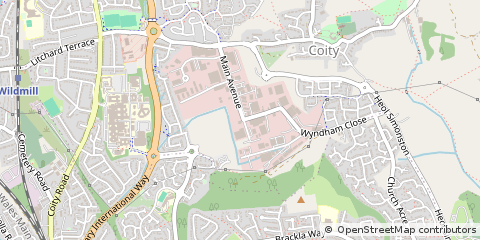 Map of Bridgend