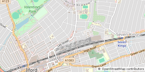 Map of Ilford, Essex