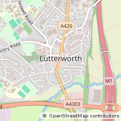 Map of Lutterworth, Leics