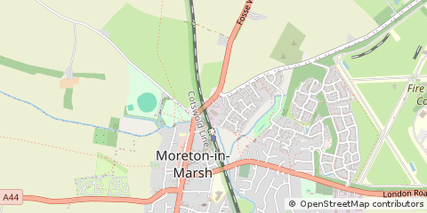 Map of Moreton-in-Marsh, Gloucestershire