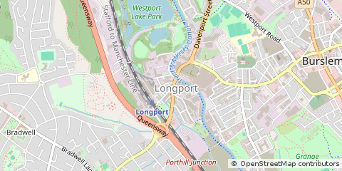 Map of Stoke-on-Trent, Staffordshire