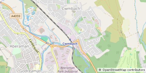 Map of Aberdare, RCT