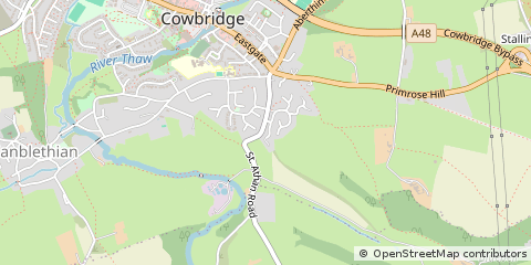 Map of Cowbridge, Vale of Glamorgan