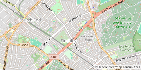 Map of Finchley