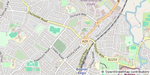 Map of Bognor Regis, West Sussex