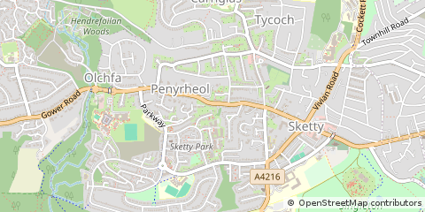 Map of Swansea