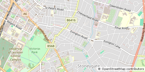 Map of Leicester