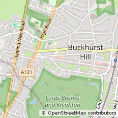 Map of Buckhurst Hill, Essex