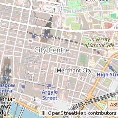 Map of Glasgow, Strathclyde