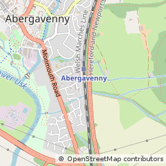Map of Abergavenny, Monmouthshire