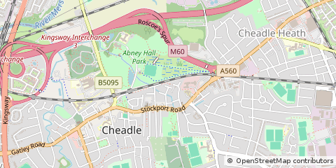 Map of Cheadle, Cheshire