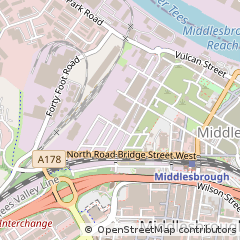Map of Middlesbrough, Cleveland