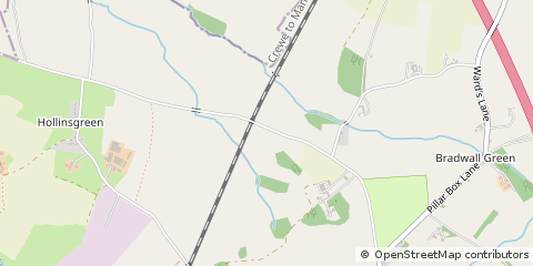 Map of Sandbach, Cheshire