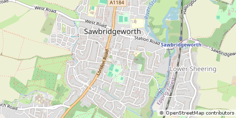 Map of Sawbridgeworth, Hertfordshire