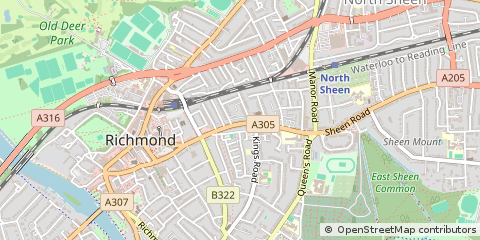 Map of Richmond, Surrey