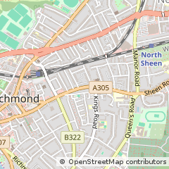 Map of Richmond, Surrey