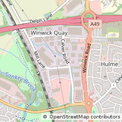 Map of Warrington, Cheshire
