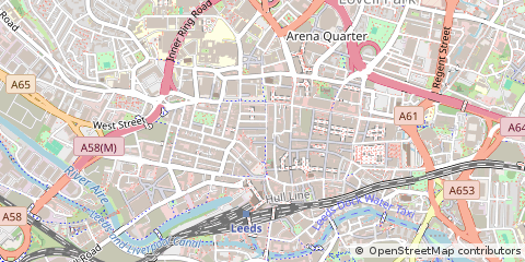 Map of Leeds, Yorkshire